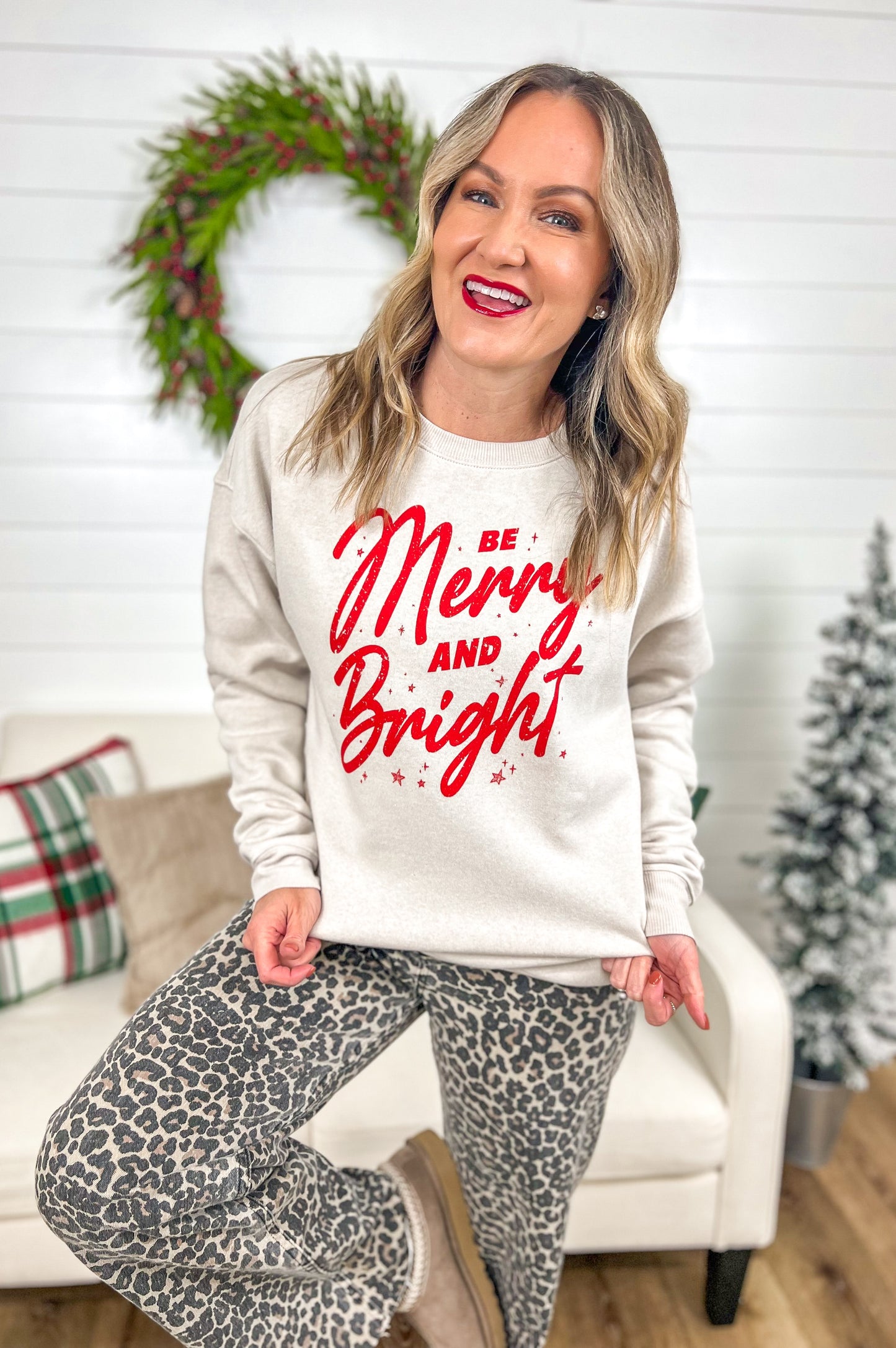 FINAL SALE - Be Merry & Bright Sweatshirt