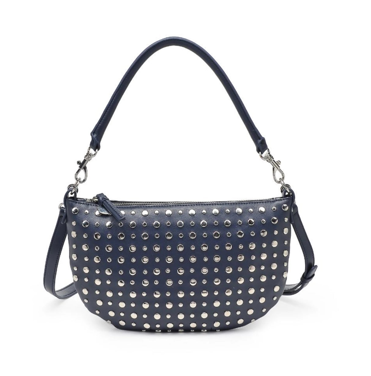 Jordan Studded Shoulder Bag- Midnight