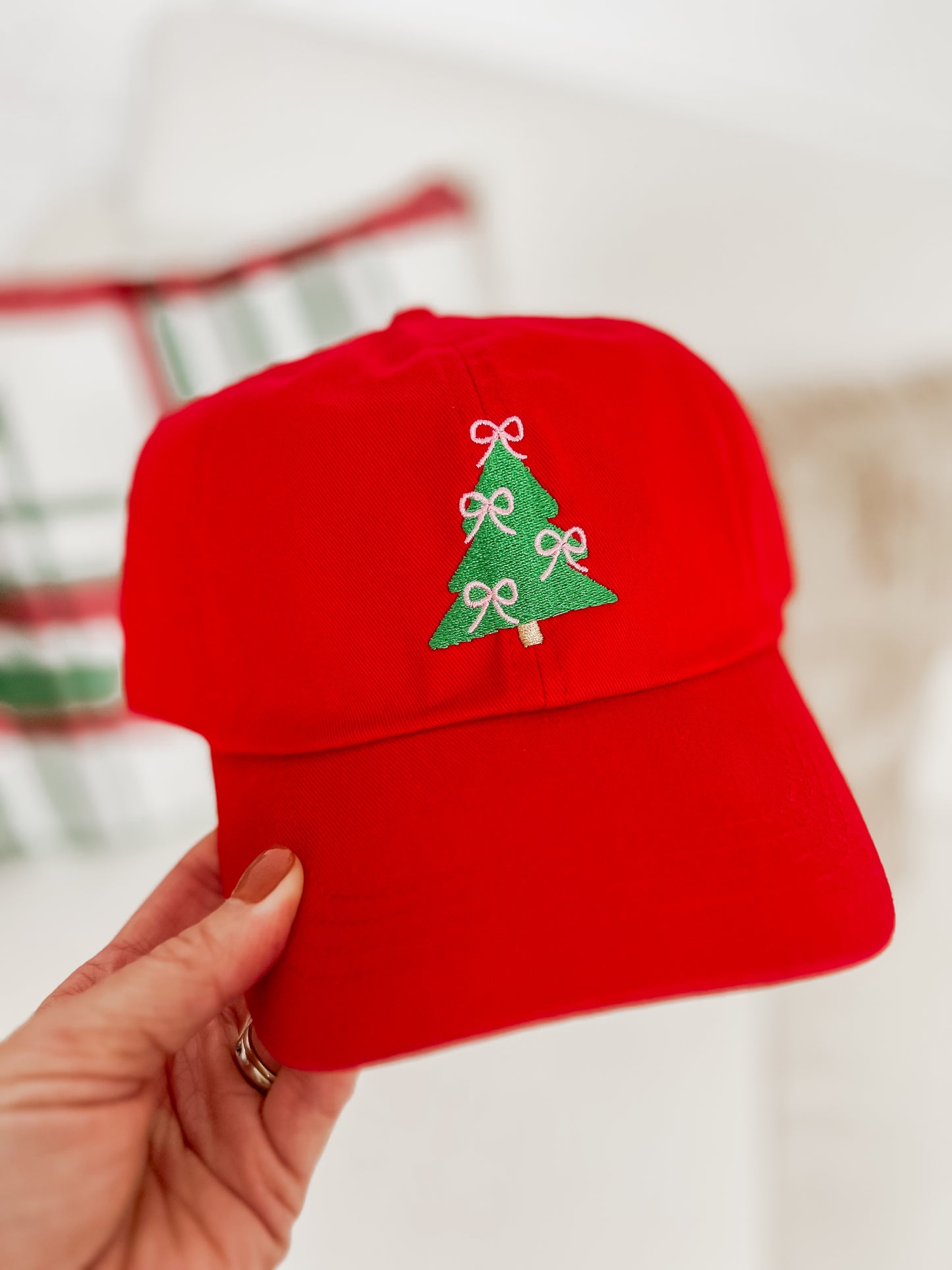 FINAL SALE - Christmas Tree Embroidered Hat