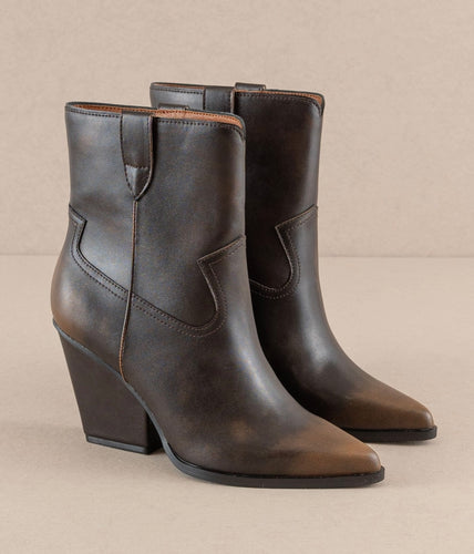 Brooks Two Toned Western Bootie