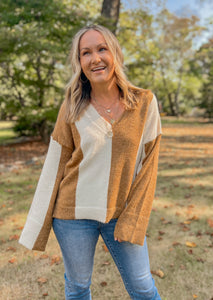 Caramel Stripes Sweater