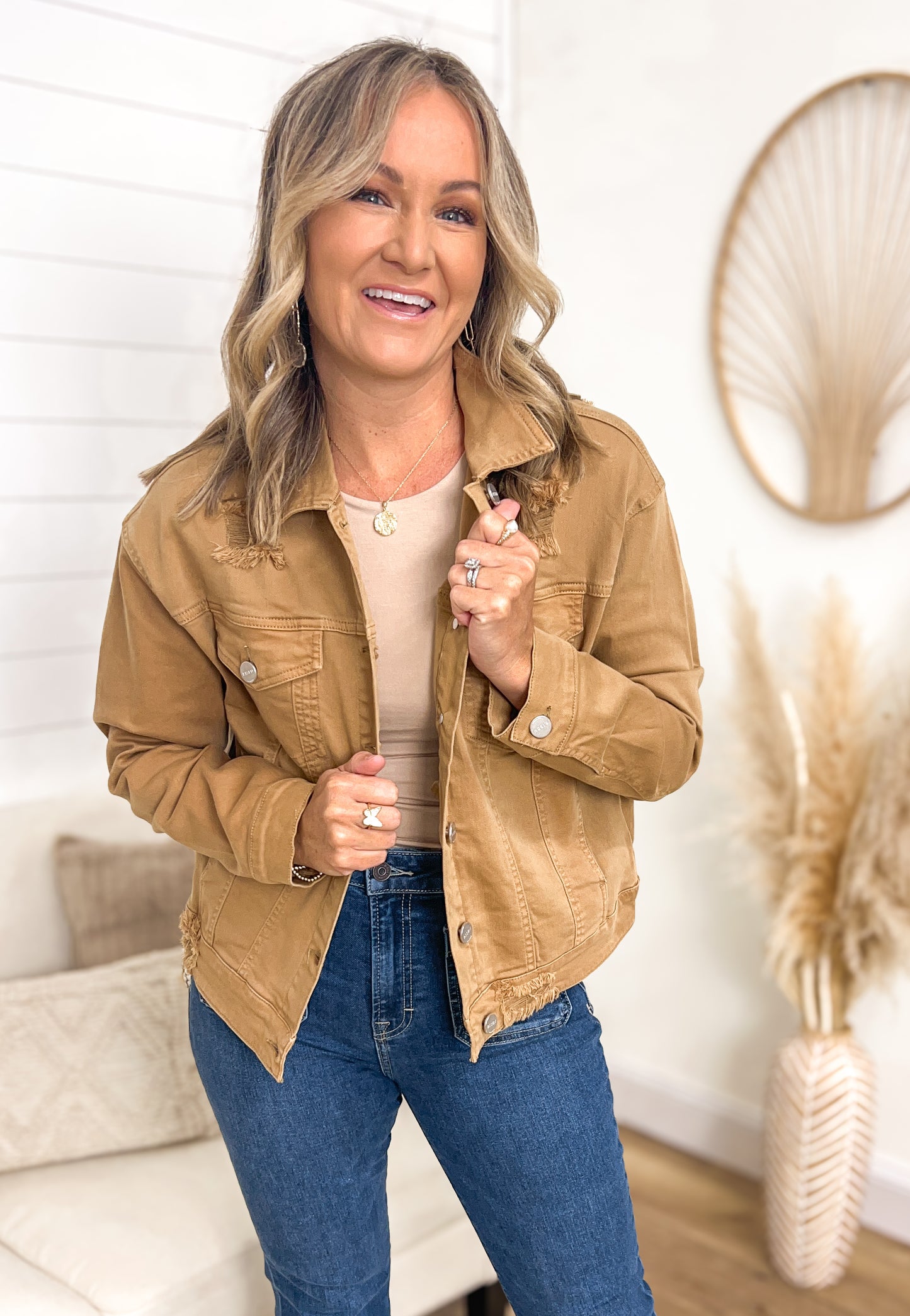 Risen Jeans Mocha Stretch Jacket