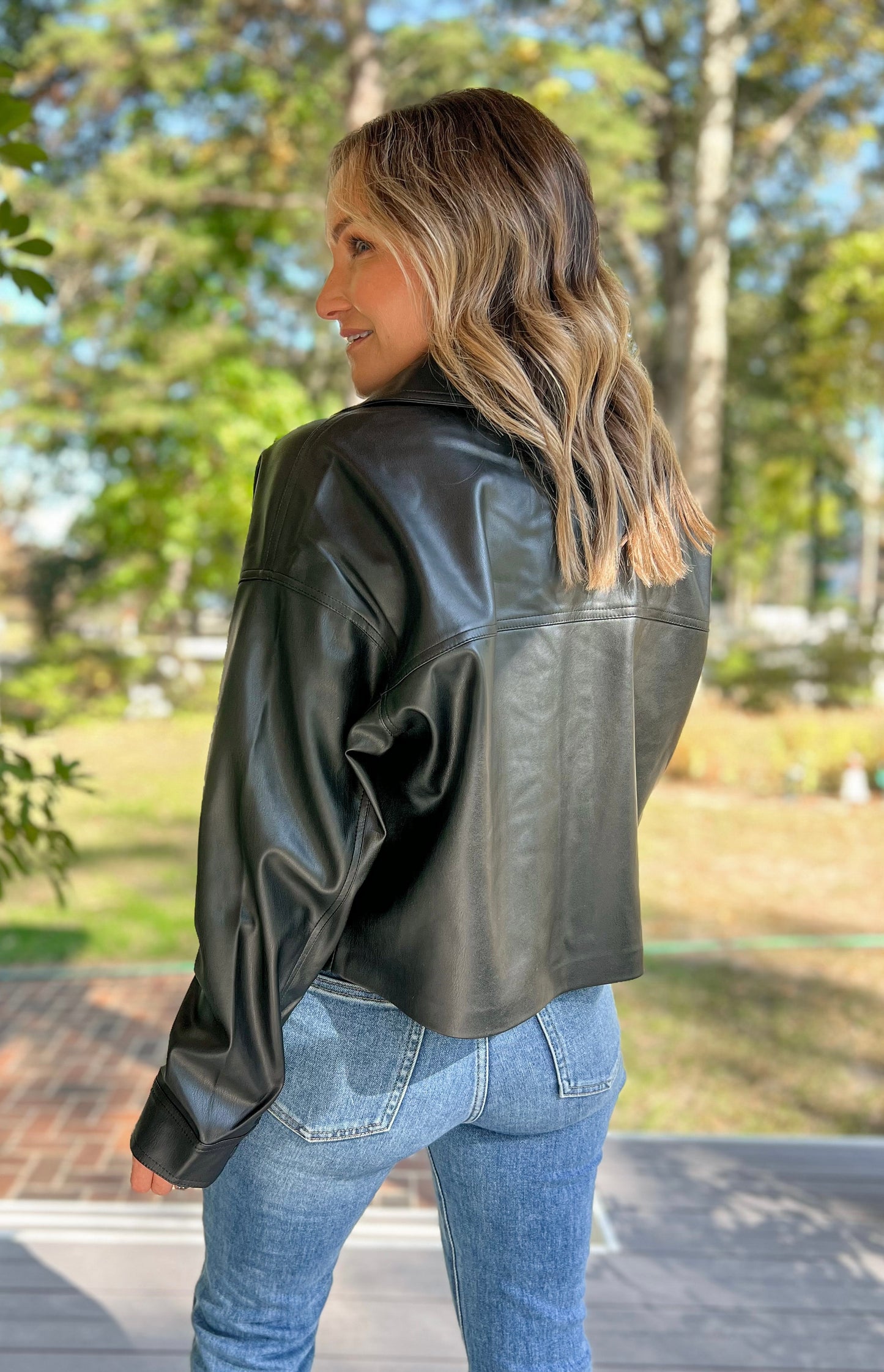 Z SUPPLY All Day Faux Leather Jacket