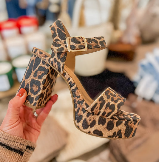 Macey Leopard Platform Heel