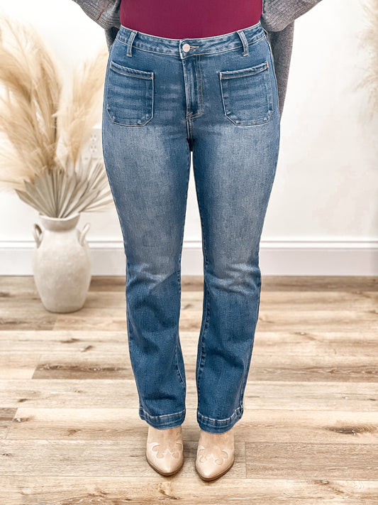 FINAL SALE - Risen Jeans High Rise Patch Pocket (0-3X)