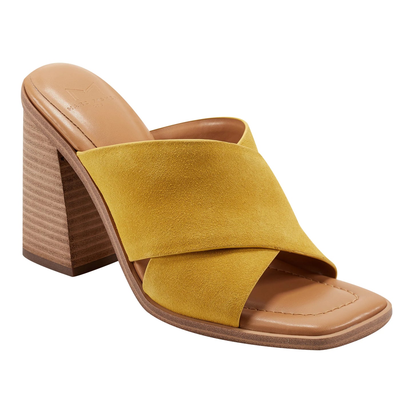 FINAL SALE - Marc Fisher Barli Heeled Sandal- Yellow